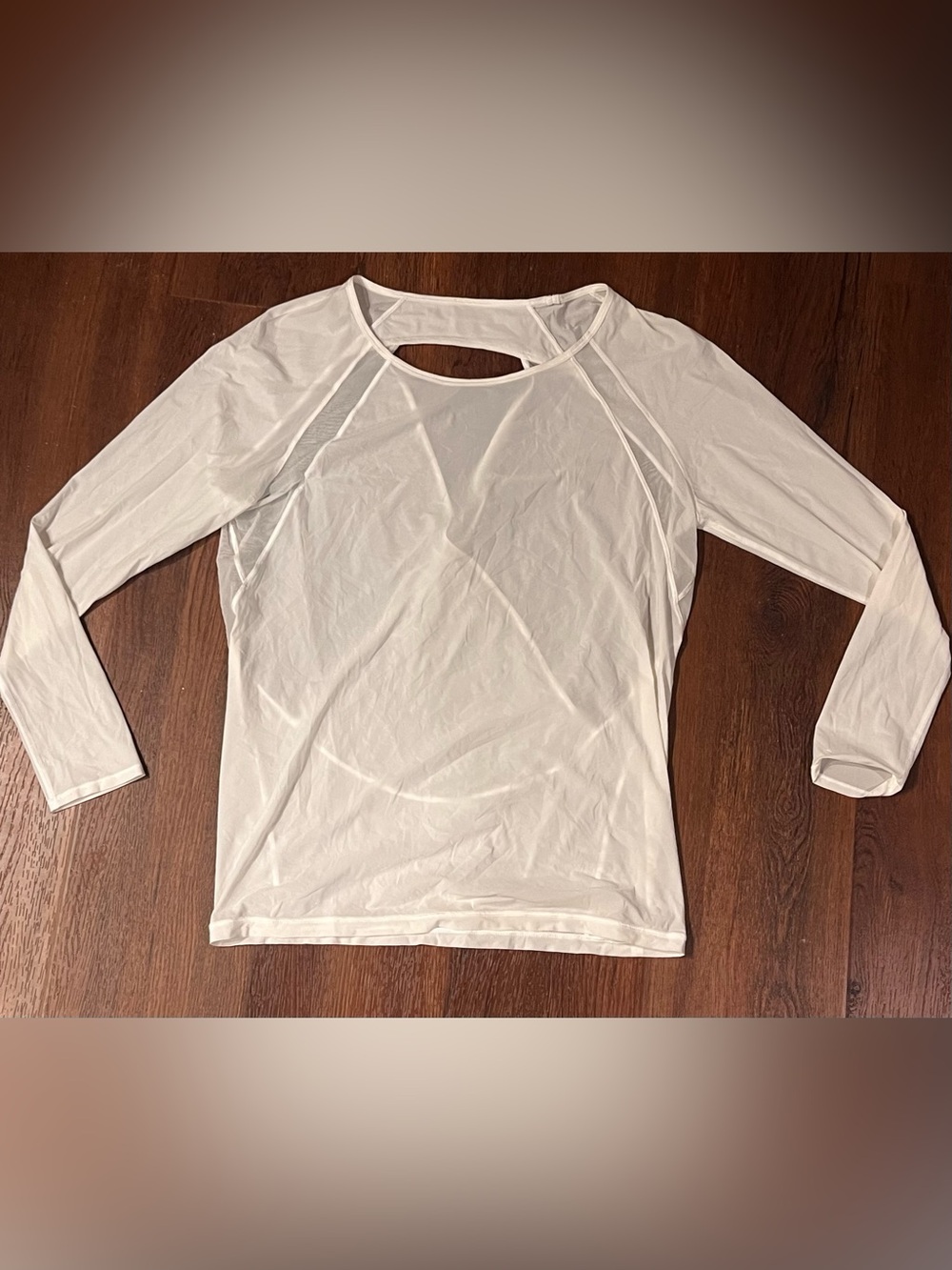 Lululemon If You're Lucky Long Sleeve Tee Relaxed Fit Size M Women's White Sheer